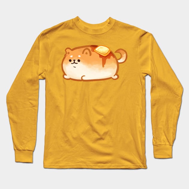 yeastken bread dog bread loaf cute dessert baguette pastry bakery cute japan Long Sleeve T-Shirt by mushopea